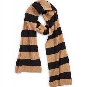 Open Knit Striped Scarf